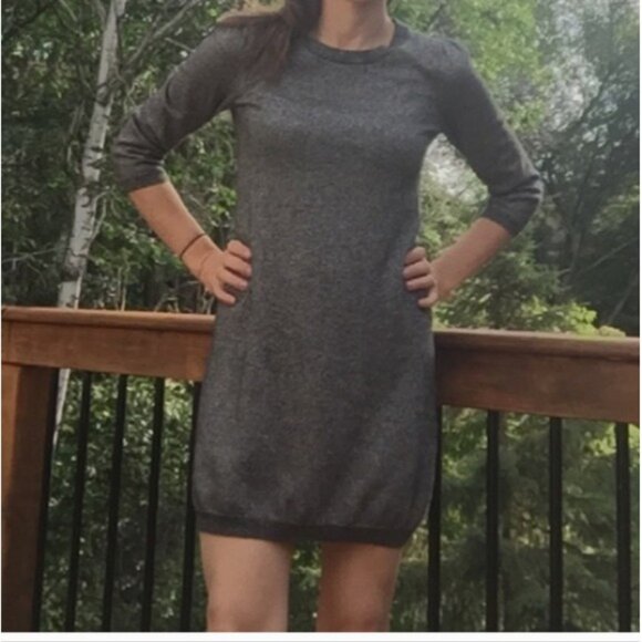 Banana Republic Dress Metallic Cashmere Wool Blend - Picture 14 of 15